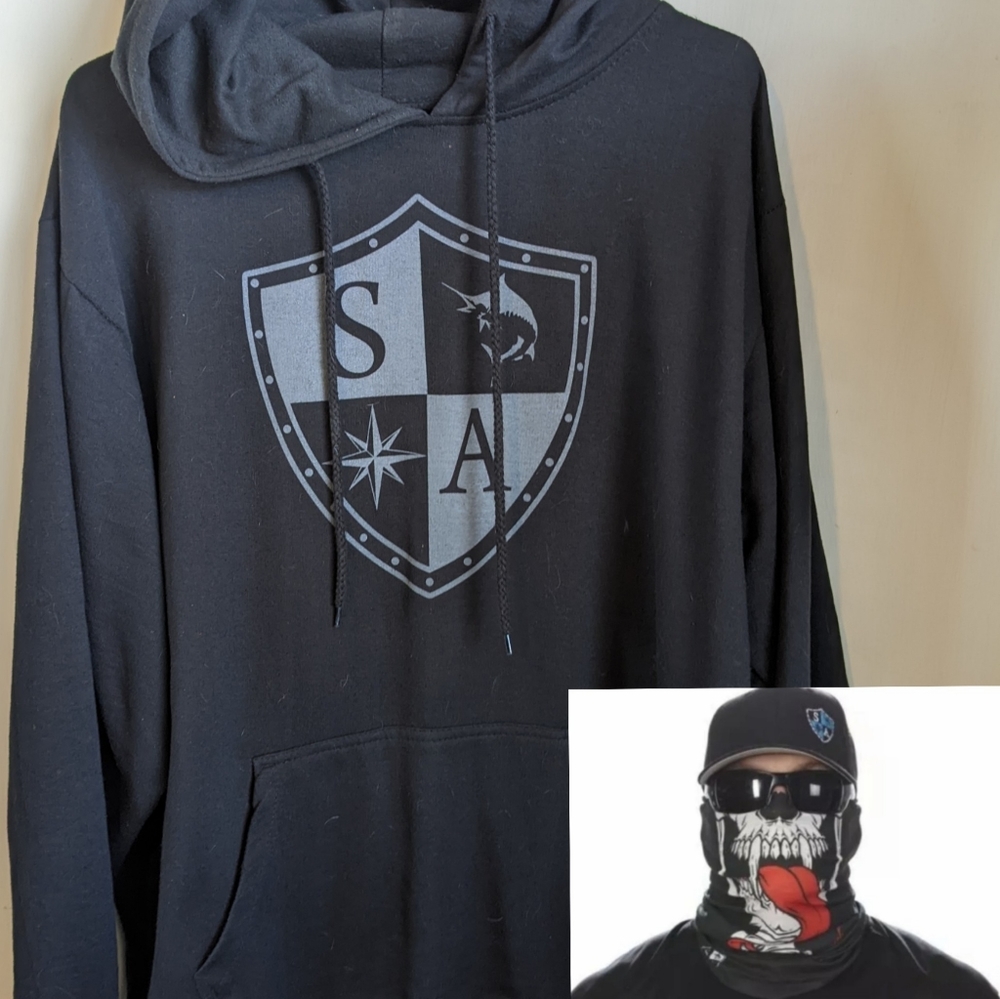 SA face shield and hoodie combo